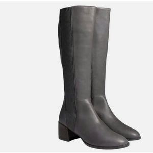 Eileen Fisher Knee High Destry Boots in Charcoal Size 11